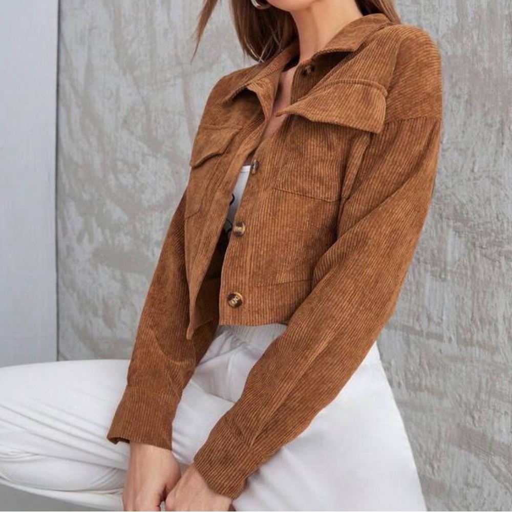 Brown Corduroy Women's Jacket